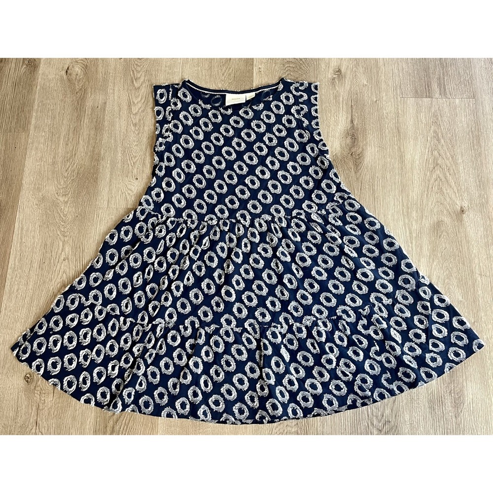 Maeve Anthropologie Dress Womens XS Blue White Dot Empire Baby Doll Mini